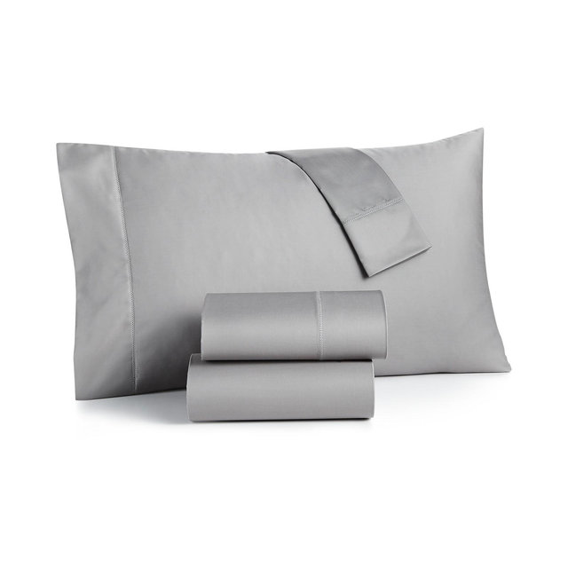 Charter Club Solid 550 Thread Count 100% Cotton 4-Pc. Sheet Set, Full, Exclusively at Macy’s