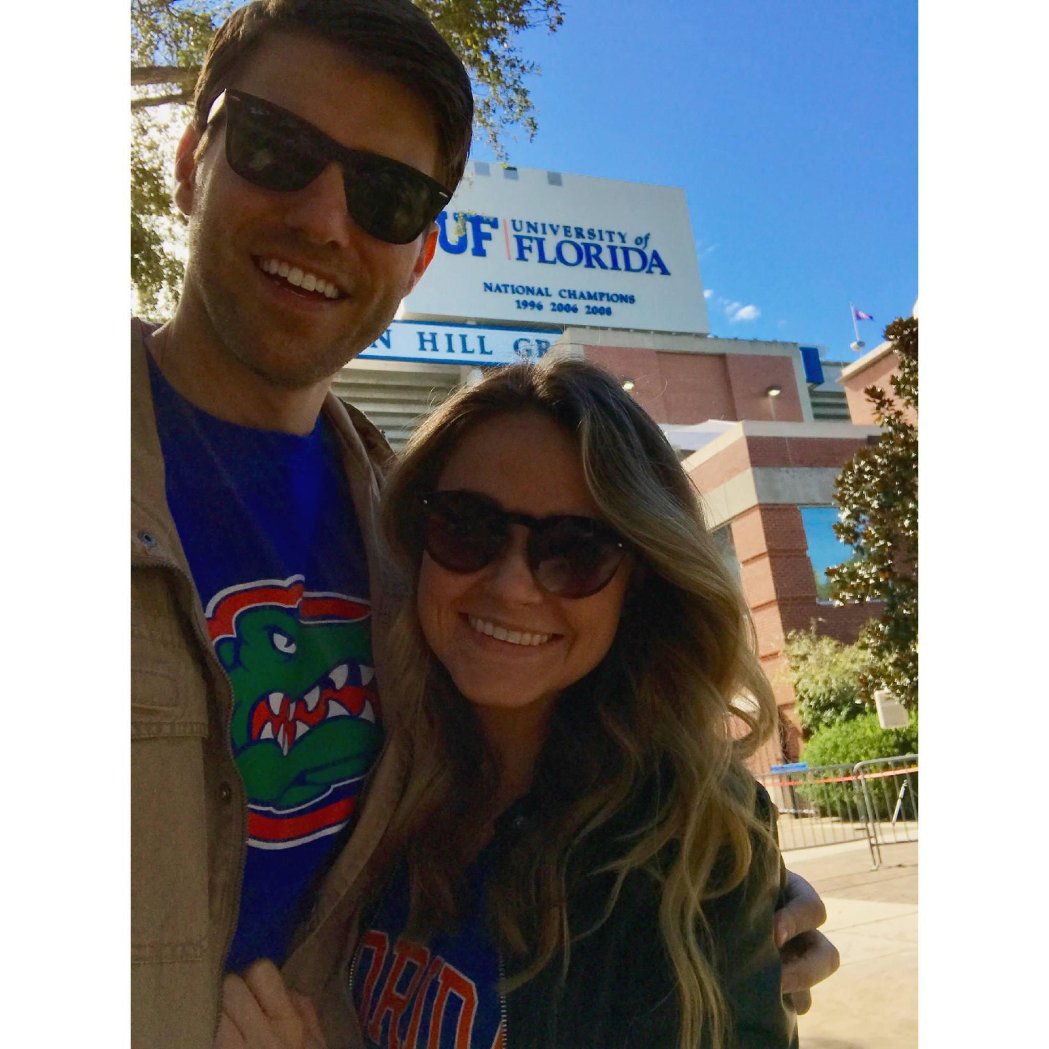 Our first trip to Gainesville when Jordan officially became and honorary Florida Gator.