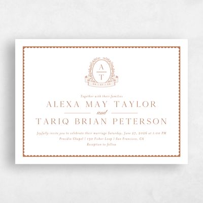 White Wedding Invitation - Hetherton Landscape