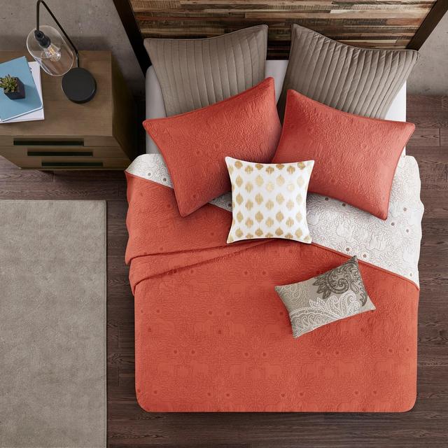 3pc King/California King Kandula Coverlet Mini Set Coral