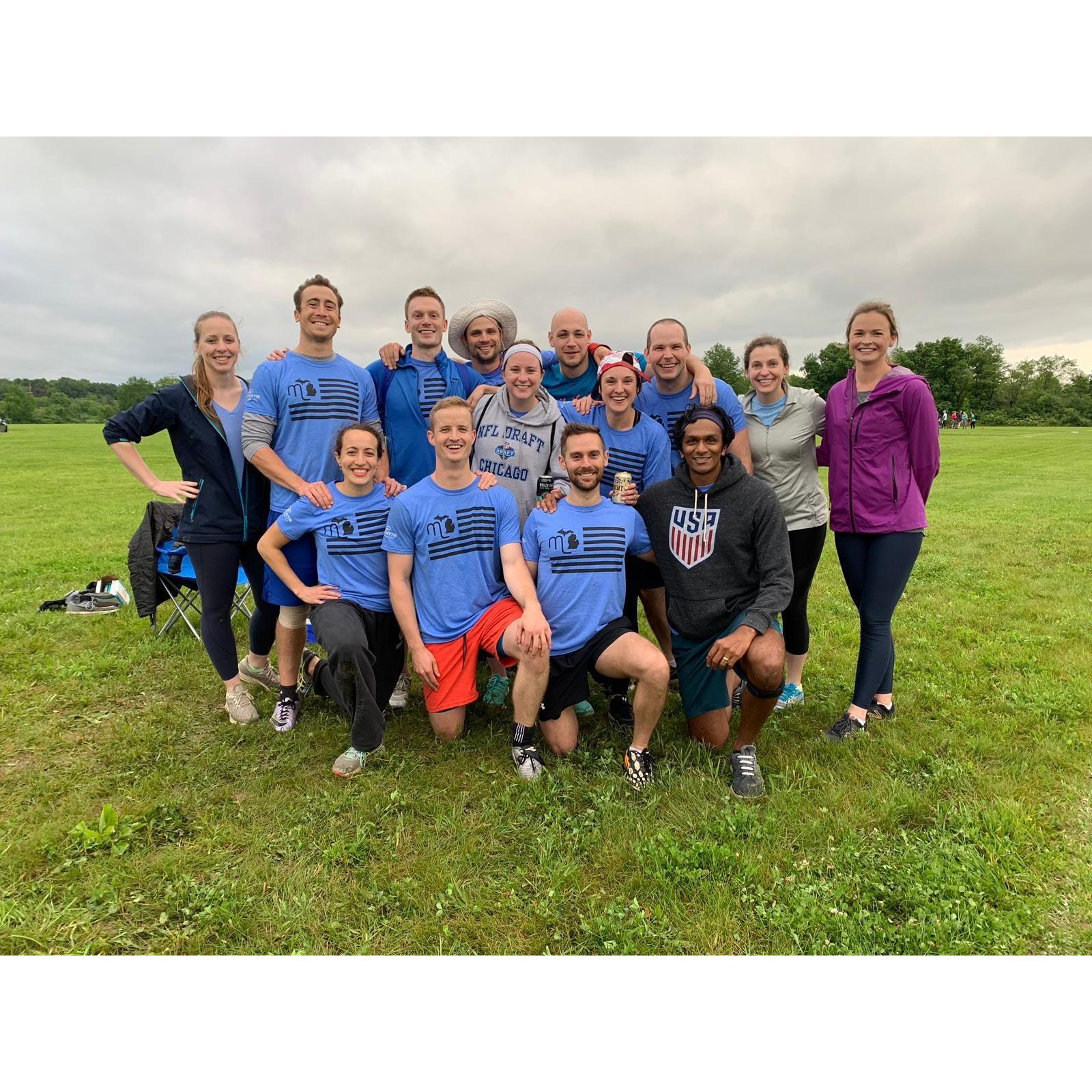 Year 3 - Making lots of new friends at Michigan - Kickball Beer League