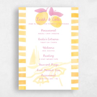 White Wedding Program - Spiaggia