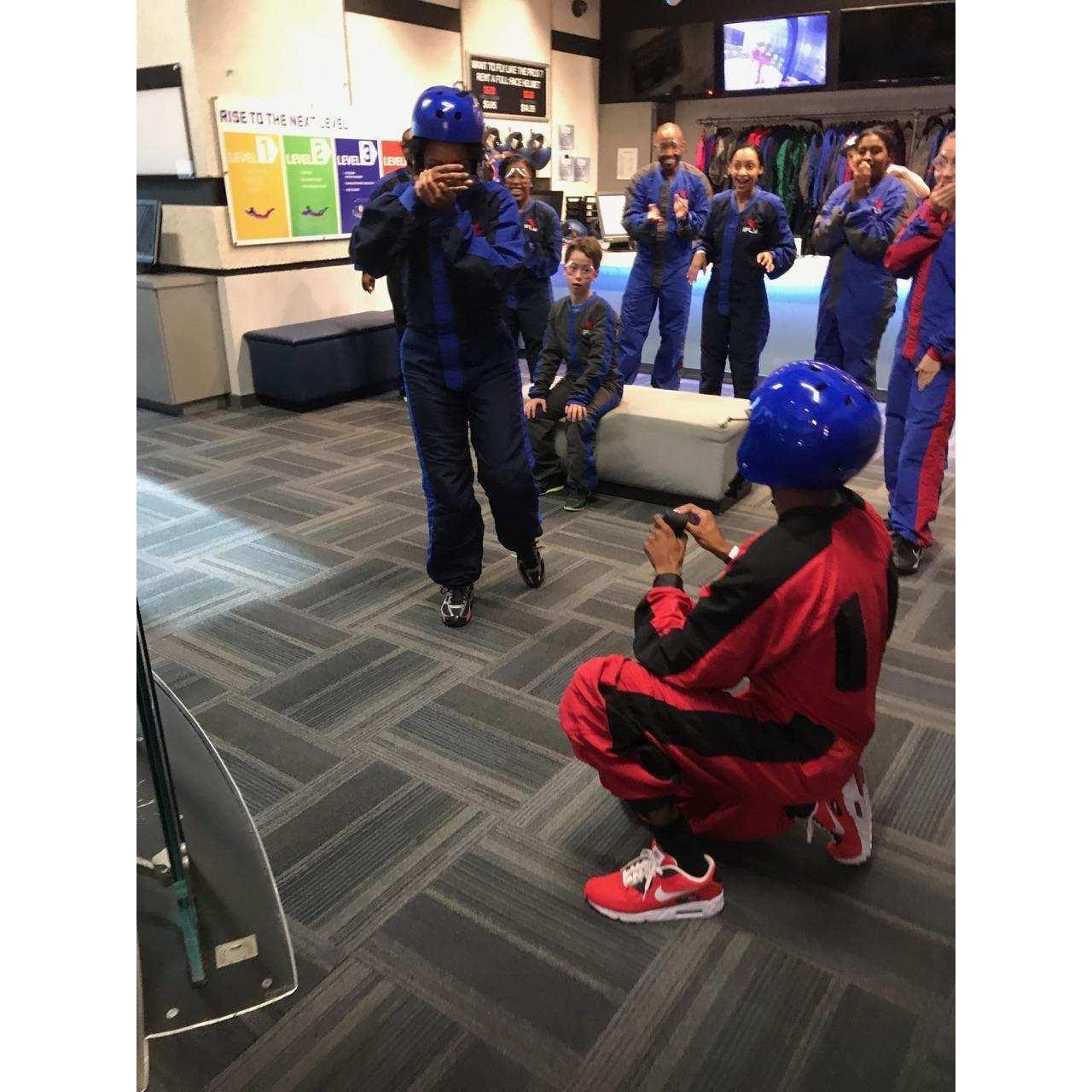 iFly! He put a ring on it!! 💍 💕  9.17.17