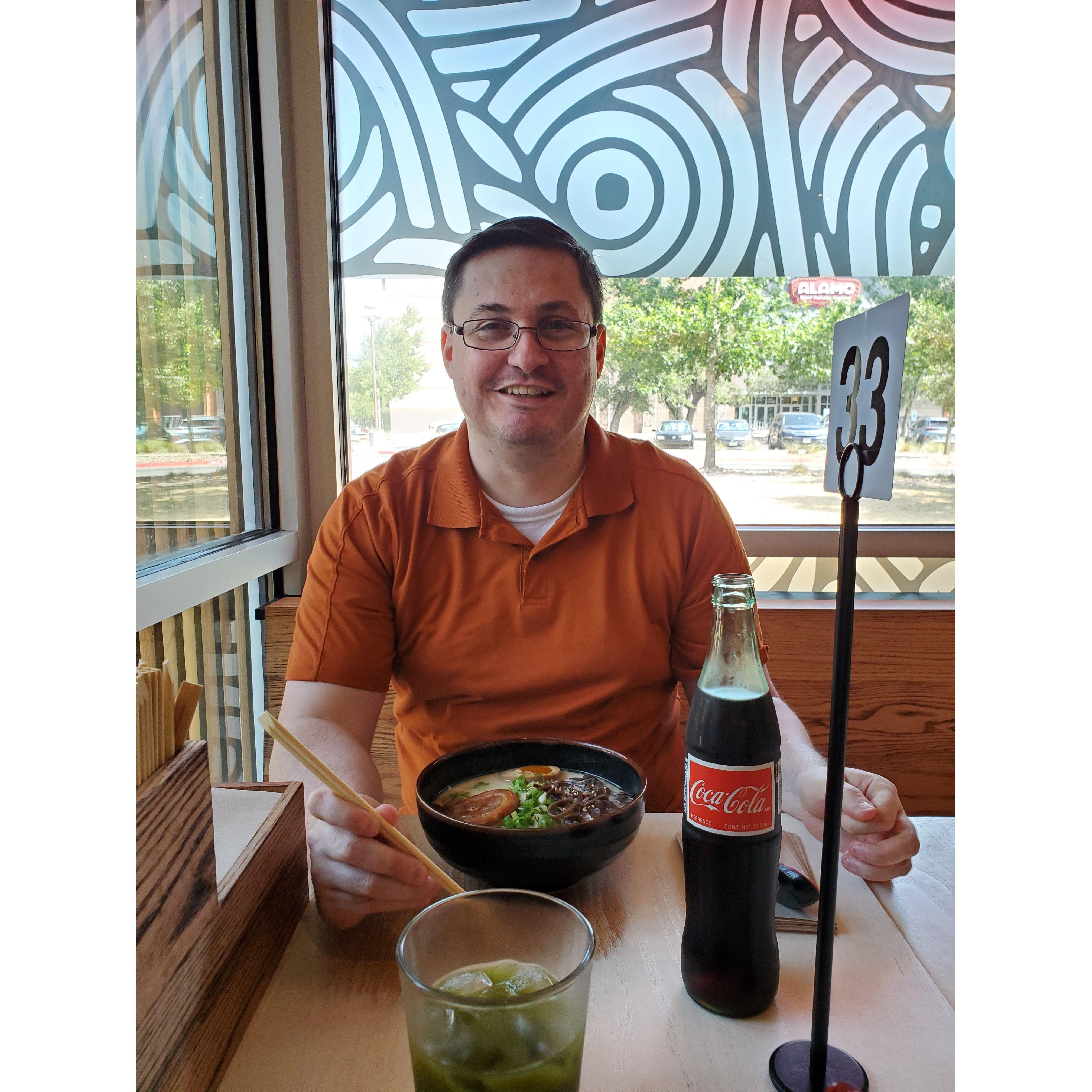 Sean cleans up nice for a dinner date ;)