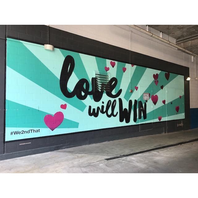 We have a thing for painted walls that have meaning.