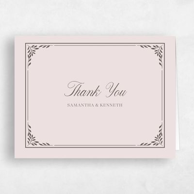Light Mauve, Pink Wedding Thank You - Thalia Landscape