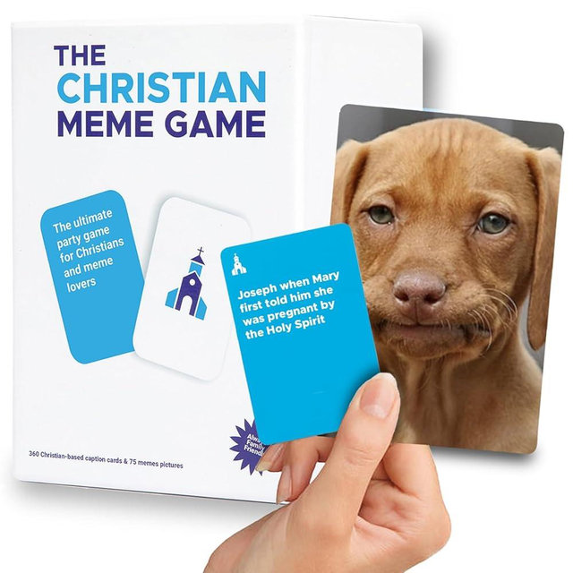 The Christian Meme Game for Family Fun– Clean, Hilarious Bible Game with 75 Memes & 360 Faith-Based Captions – Family Meme Game, Christian Gift for Teens & Adults 10+, & Youth Group Bible Card Game