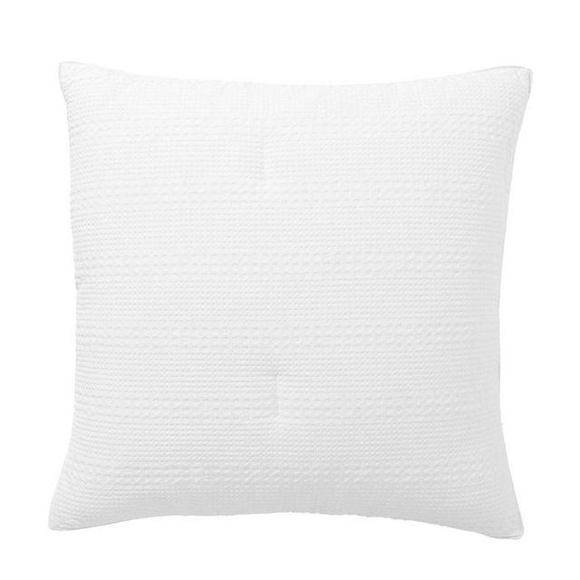 White Waffle Weave Shams, Euro