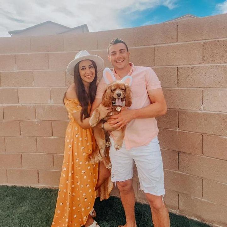 Fun fact: Their dogs name is Lady, and even though she's a handful... they love her sassy personality!