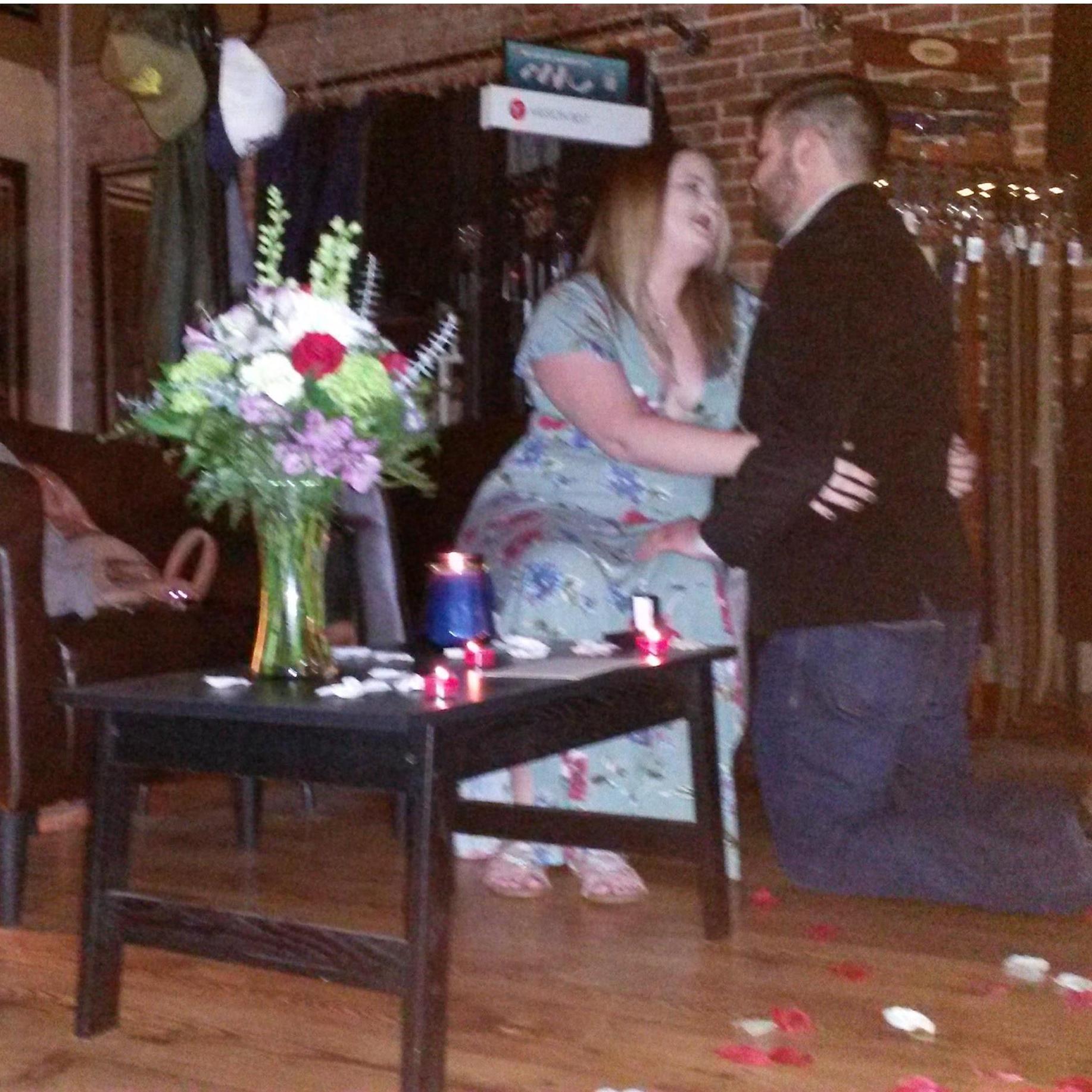 When he proposed... and she said yes! March 2018