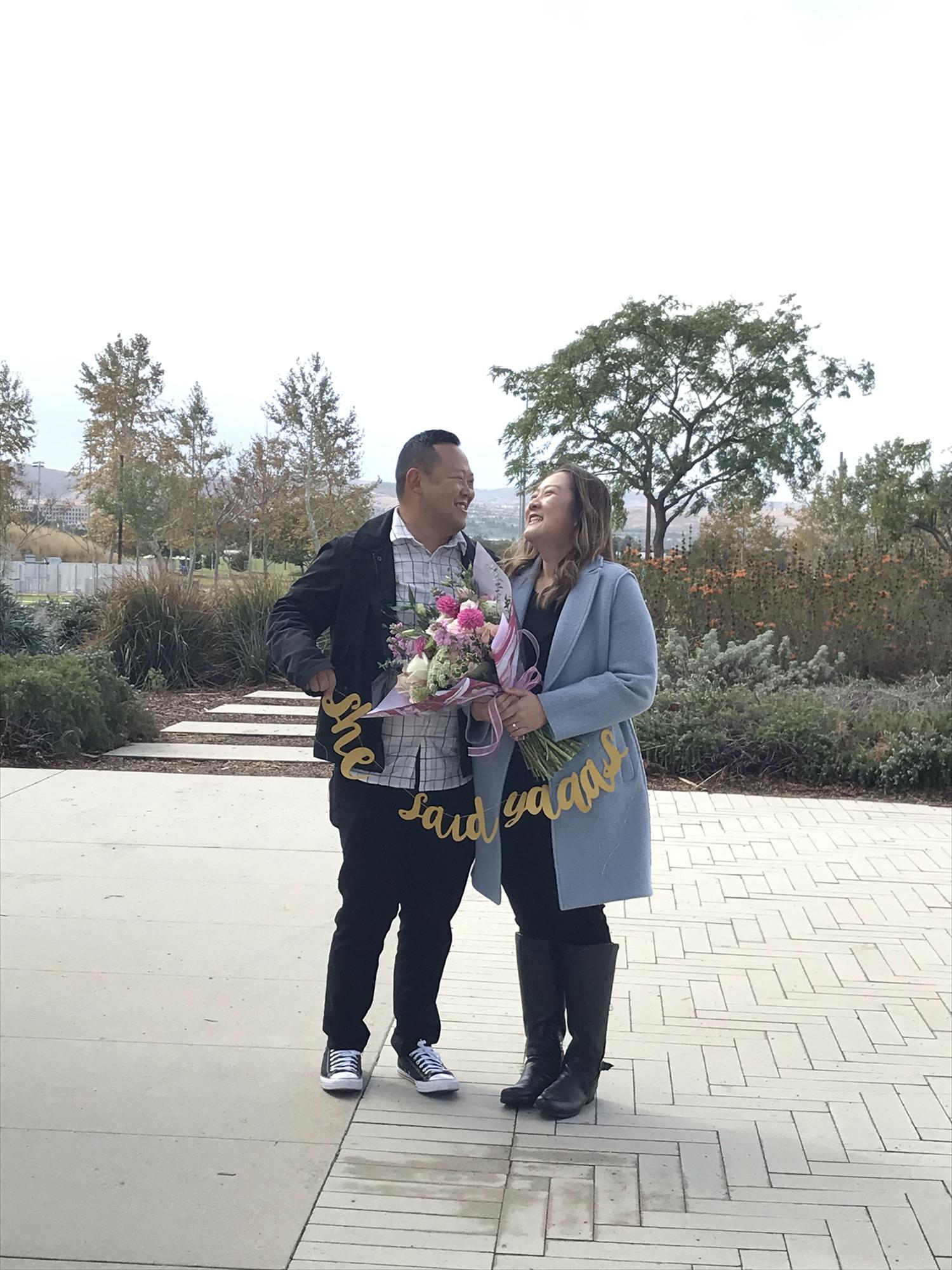 She said ‘of course, yes!’