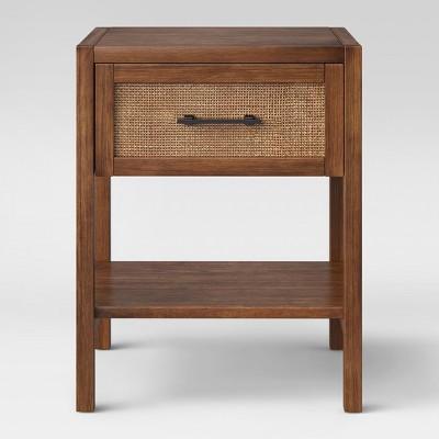 Warwick Wood & Rattan Side Table - Threshold™