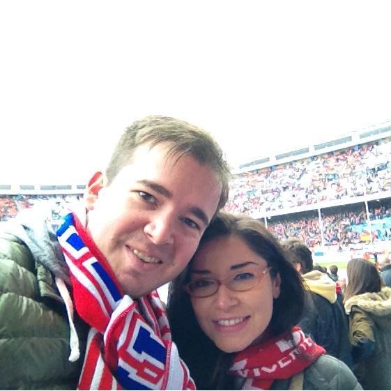 Our first Atleti match: Derbi at the great Vicente Calderón (gone but not forgotten :'( ). March 2nd, 2014.