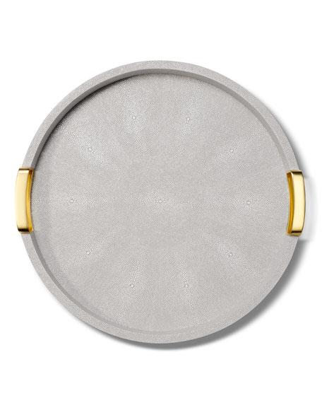 AERIN Carina Shagreen Small Round Tray
