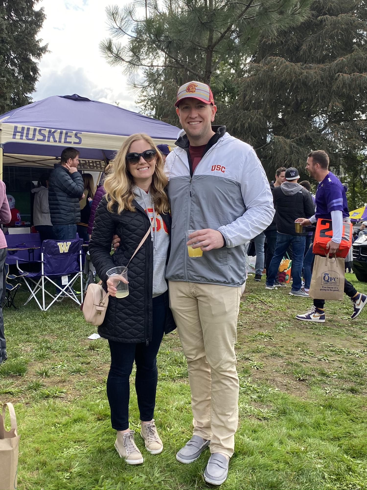 You can take the Trojans out of SC, but you can't take the SC out of the Trojans - enjoying a tailgate at UW with some great friends that came in town for the weekend - 9/28/19