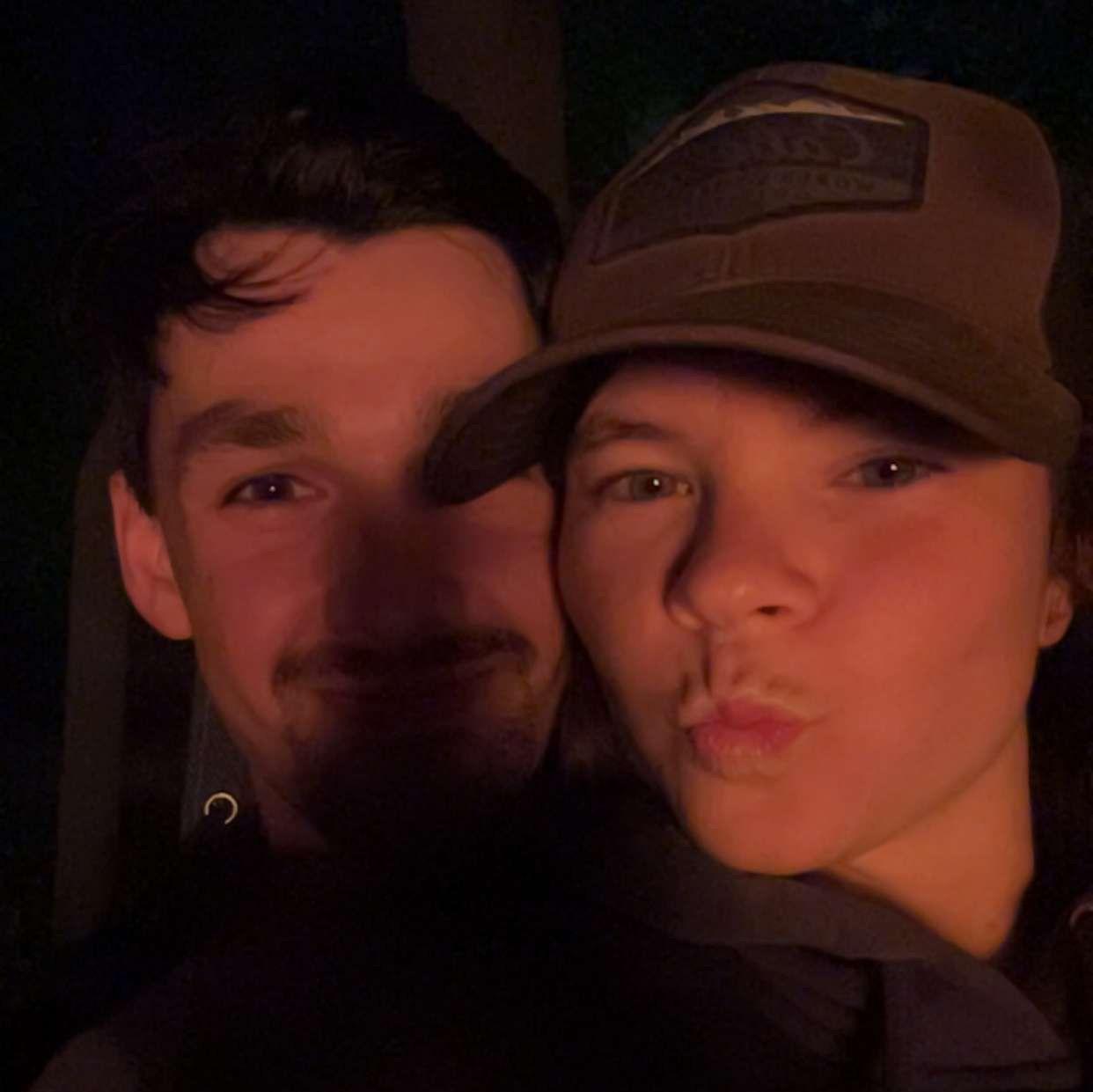 One of our very first bonfires together, which is actually how we met!