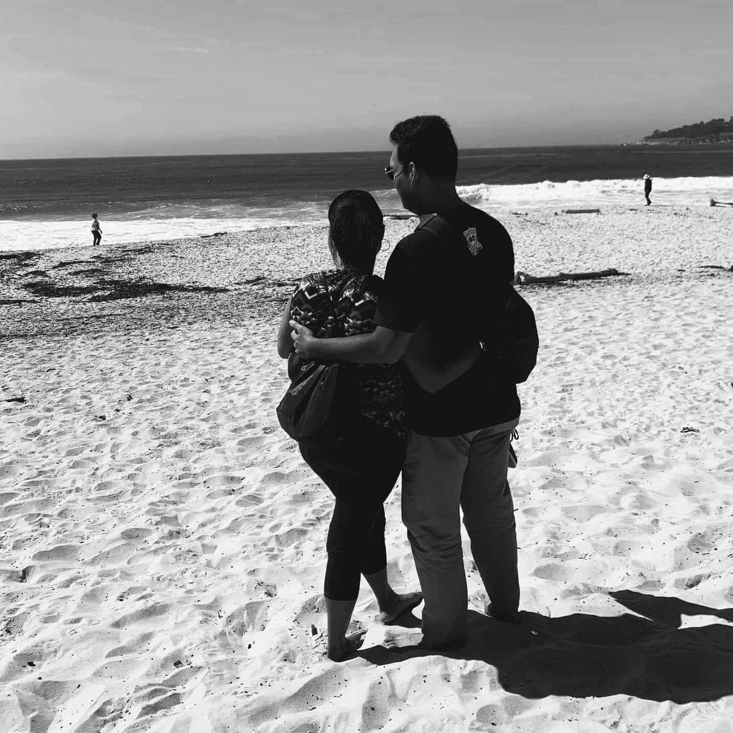 Getting in some beach time in Carmel, CA (was a cold day too).