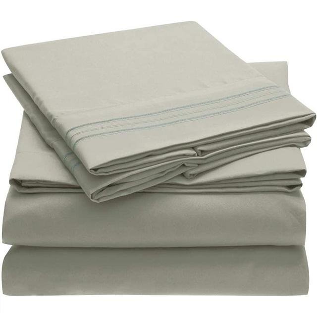 Mellanni Bed Sheet Set - Brushed Microfiber 1800 Bedding - Wrinkle, Fade, Stain Resistant - 4 Piece (Full, Spa Mint)