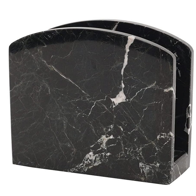 RADICALn Napkin Holder Black Marble Handmade Serviette Holder-Elegant For Wedding Decor & Kitchen Table Top Decor-Napkins For Coffee Table-Cocktail Napkin Holder- Kitchen Accessories