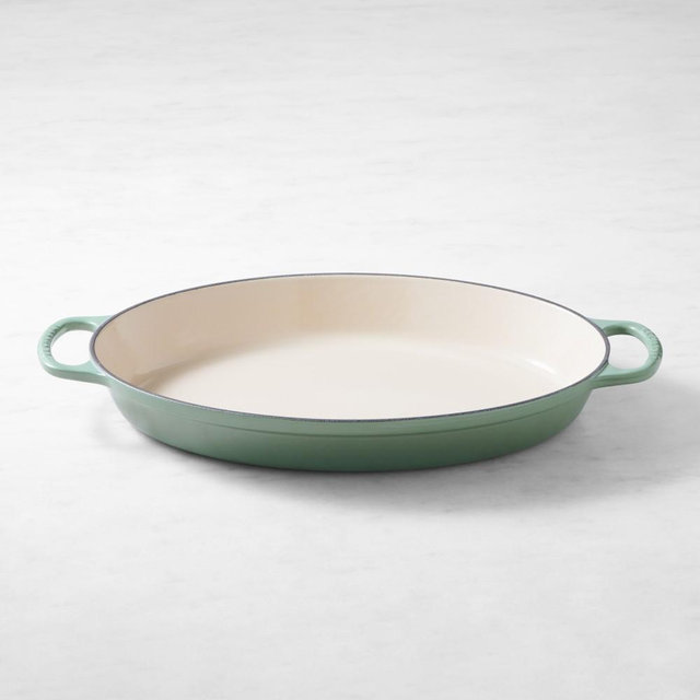 Le Creuset Signature Enameled Cast Iron Oval Baker, 3-Qt., Sea Salt