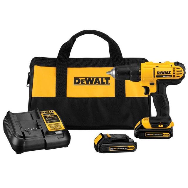 20-Volt MAX Cordless 1/2 in. Drill/Driver, (2) 20-Volt 1.3Ah Batteries, Charger & Bag