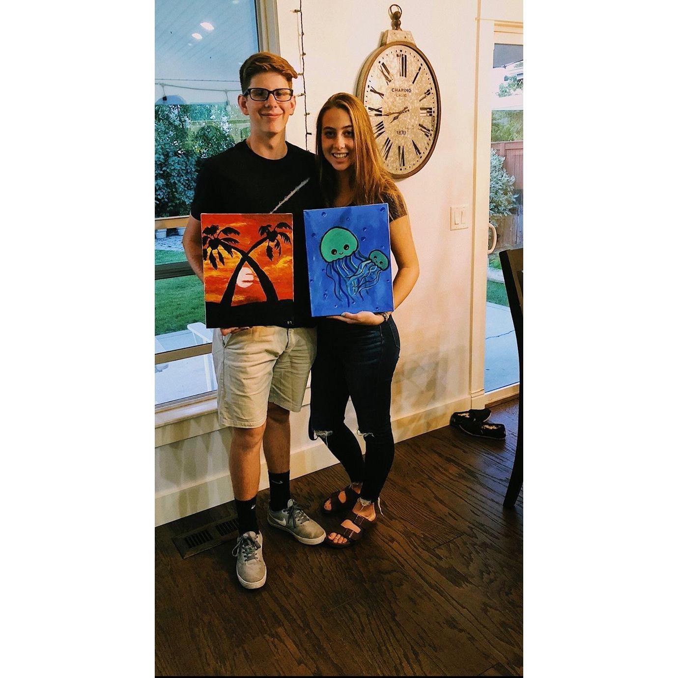 We decided to spend homecoming painting instead of going to the dance!