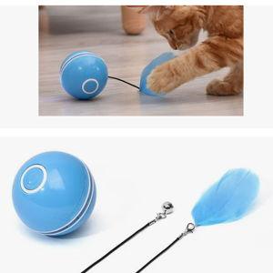 EYS Rolling Ball Motion & Chasing with LED light Cat Toy, Blue - Chewy.com