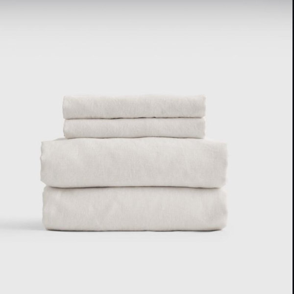 European Linen Fitted Sheet Set - Queen