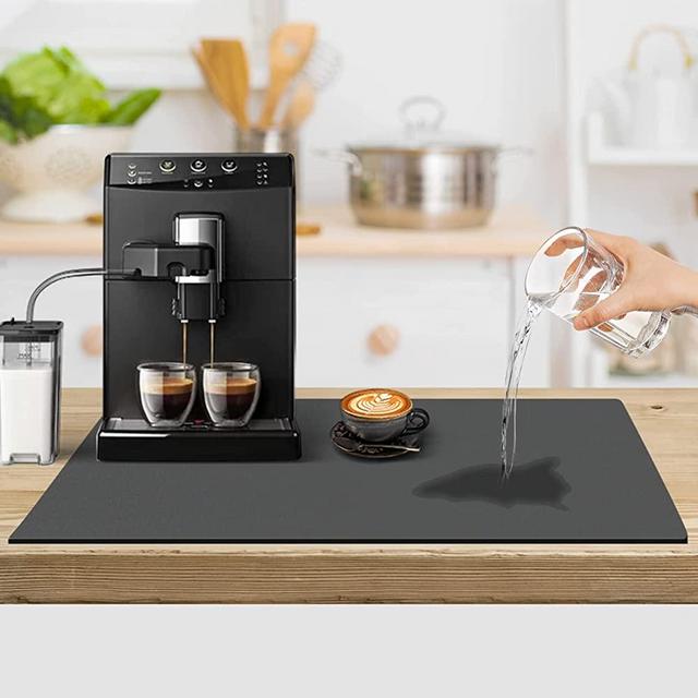 Dish Drying Mats for Kitchen Counter Coffee Mat Under Sink Mats for Kitchen Waterproof Dish Mat Drying Kitchen Mat Bar Mats for Countertop Coffee Bar Accessories (11.81"*15.75")