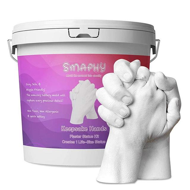 Smaphy Hands Casting Kit | DIY Hand molding kit | Hand Holding Craft for Couples, Adult & Child, Family, Friends | Anniversary Gifts, Wedding Gifts, Couple Gifts