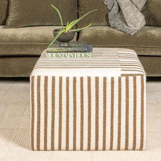 Breck Wool Kilim Upholstered Coffee Table Ottoman