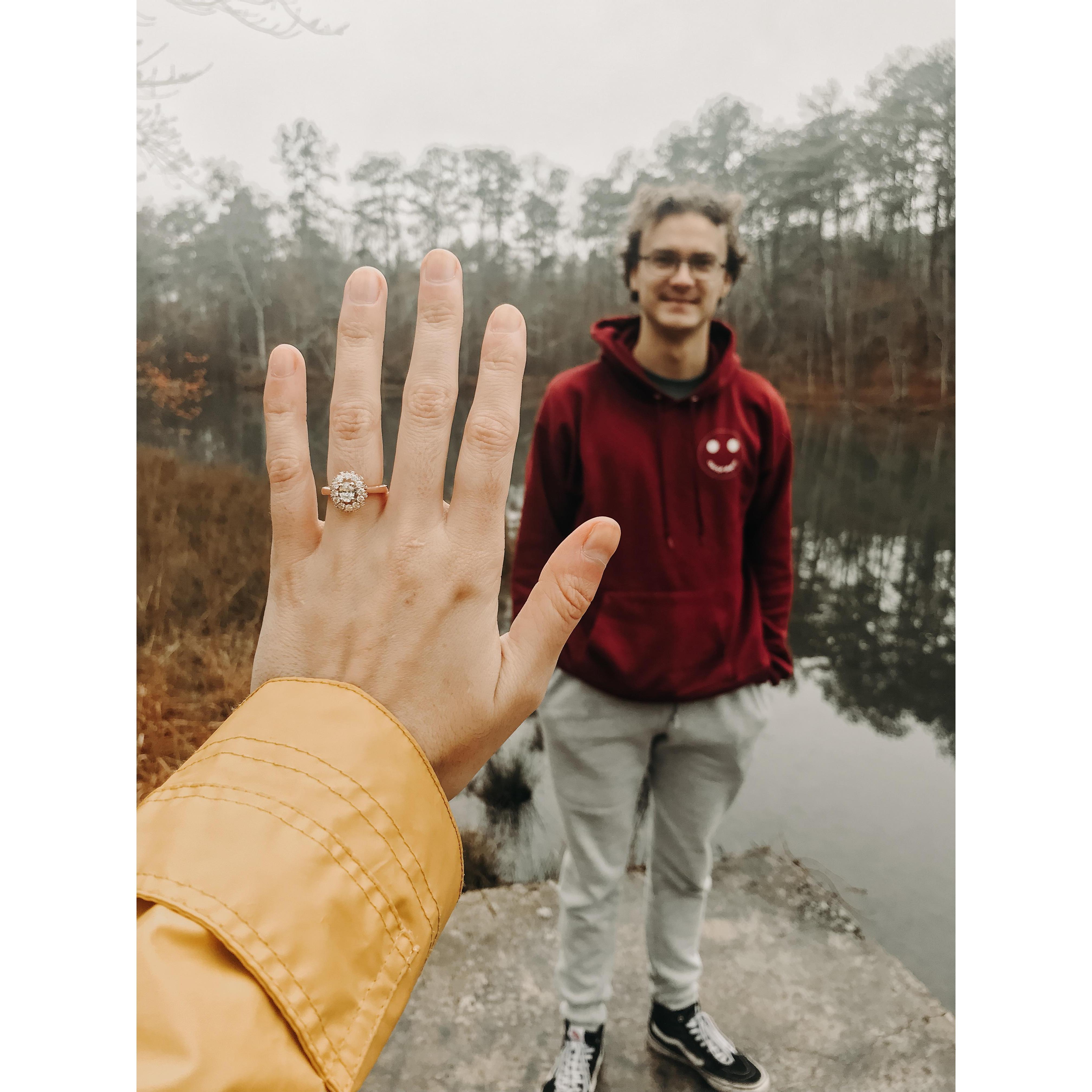 The day he popped the question.
