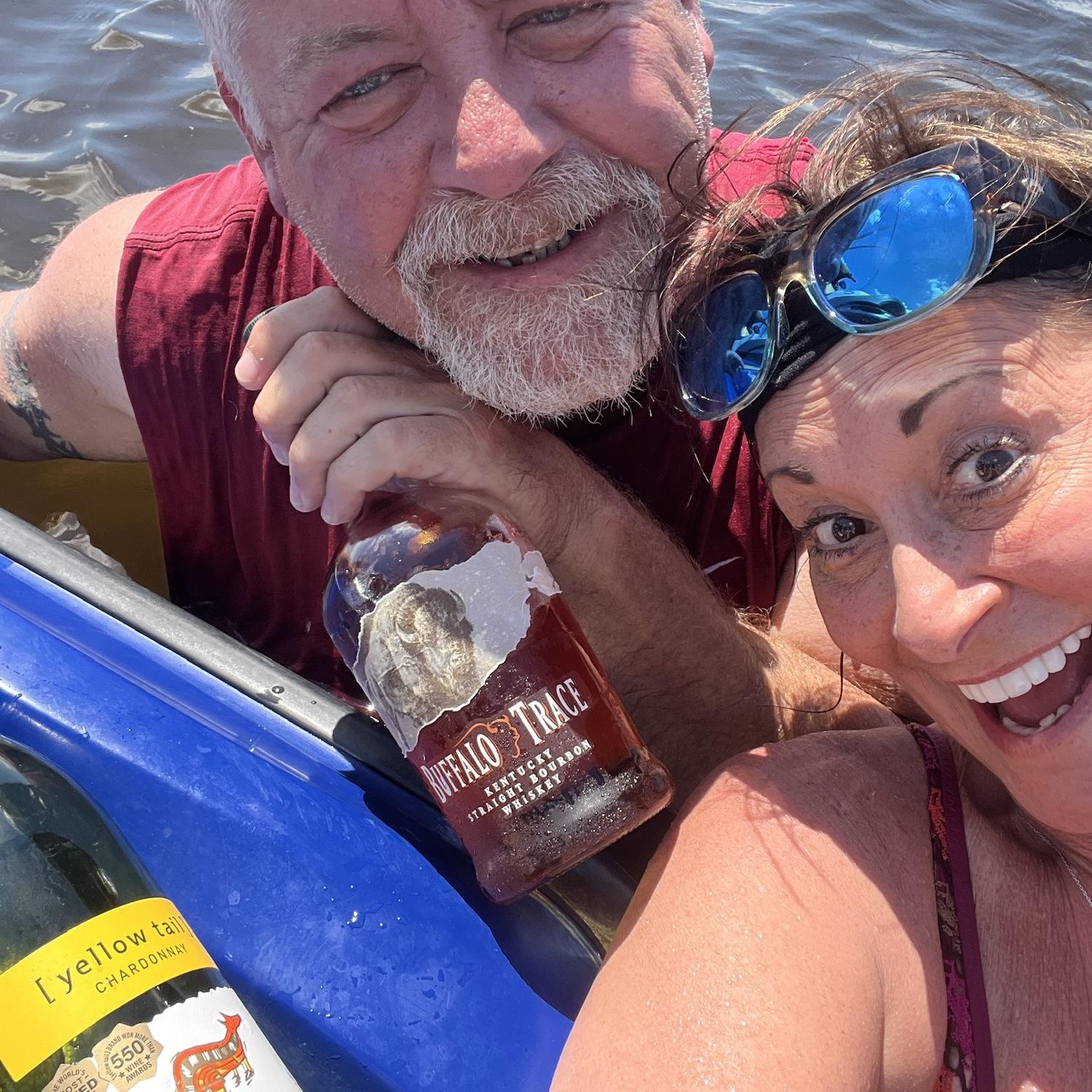 Jet skiing in the Perquimans River