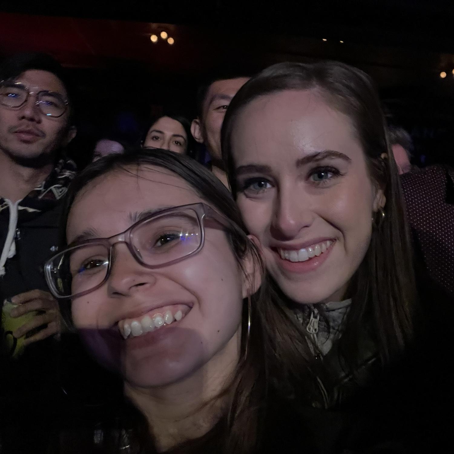 Our first concert together where we mistakenly stood directly under the air conditioner. Wonderful concert, but we were FREEZING