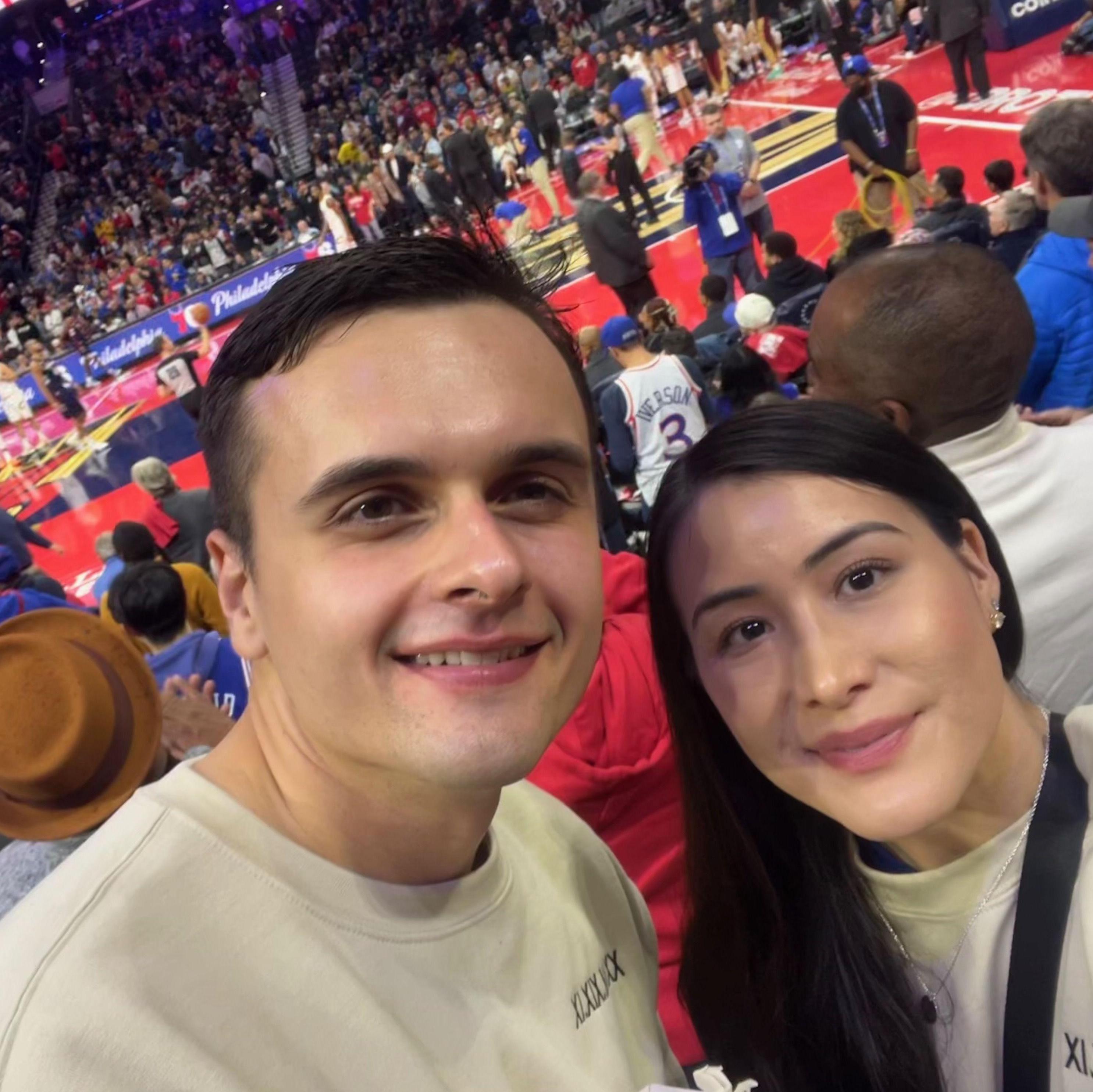 Sixers game birthday present for Jordan!