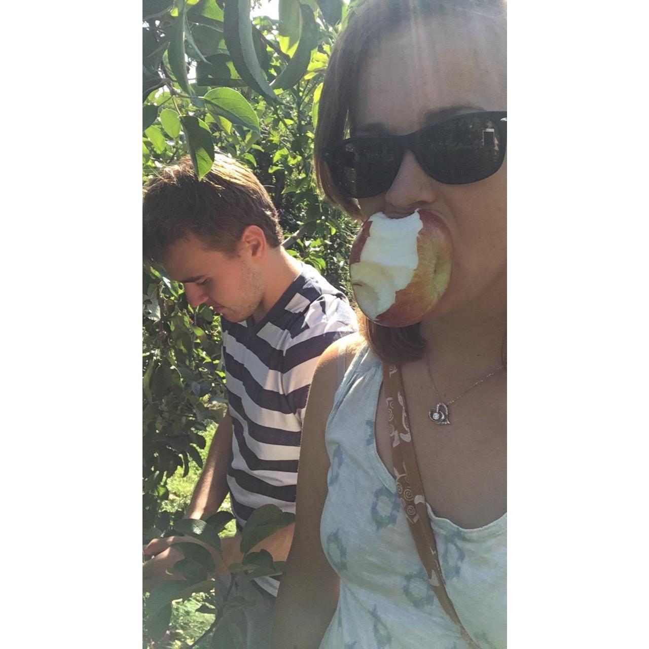 First time apple picking together (10/5/2017)
