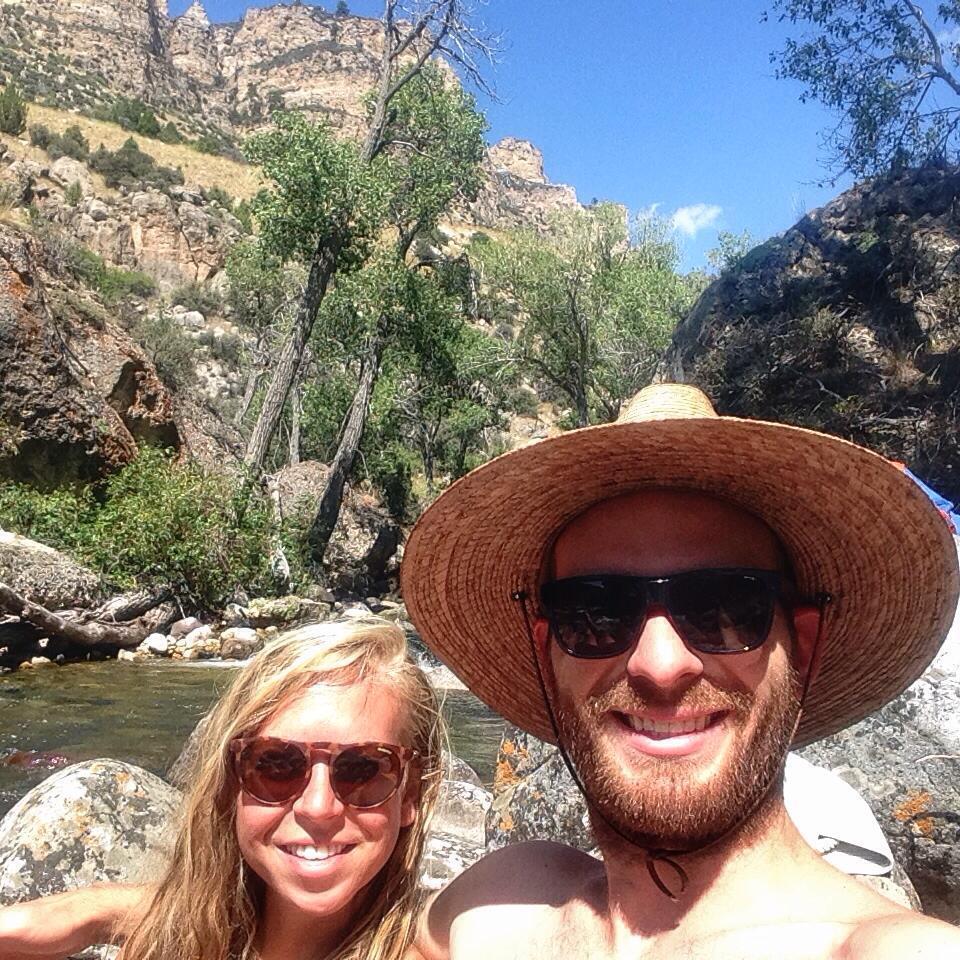 Relaxing in Ten Sleep in between climbs. One of our favorite places in Wyoming