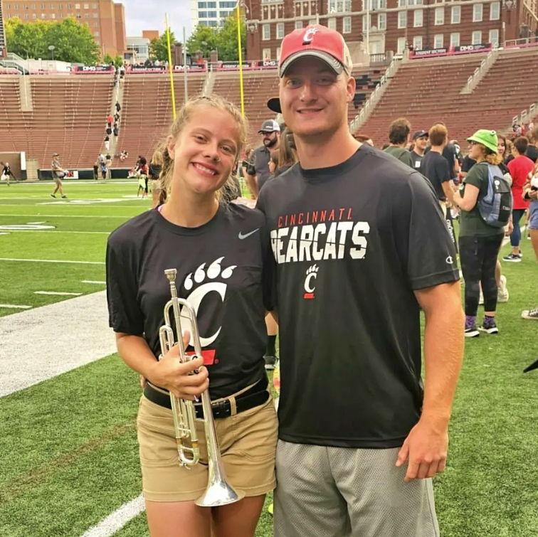 Annay's First College Marching Band performance, with Nick there cheering her on!!!