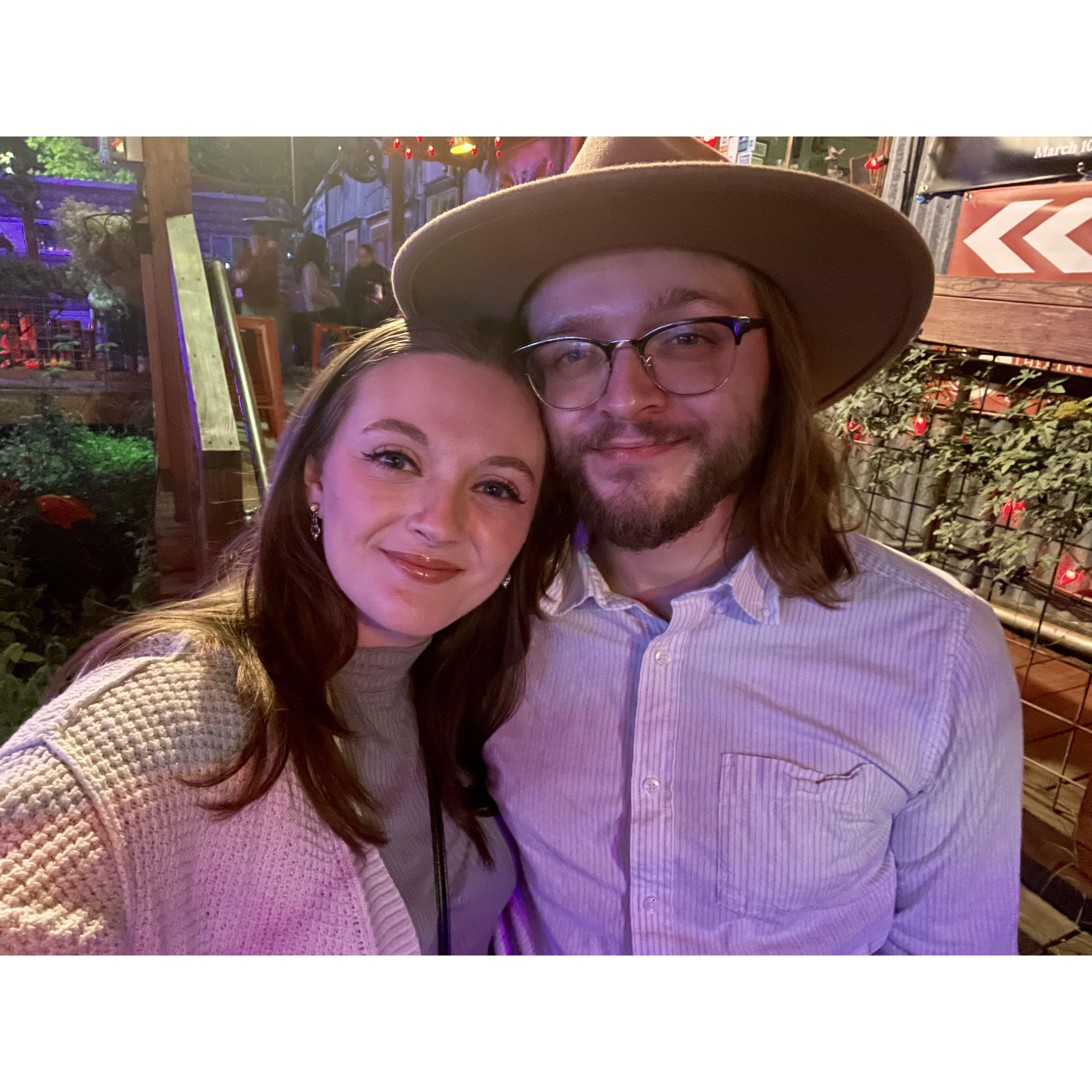 November 2023 - Denver planned a spontaneous date night to cheer Cassidy up after they accidentally missed a show they had tickets to