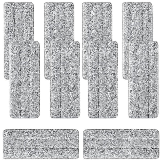 10Pcs Joymoop Mop Replacement Pads, 13 * 4.9'' Universal Mop Pads Mop Head Refills Washable Wet Mop, Compatible with Most 11-13” Size Mops，
