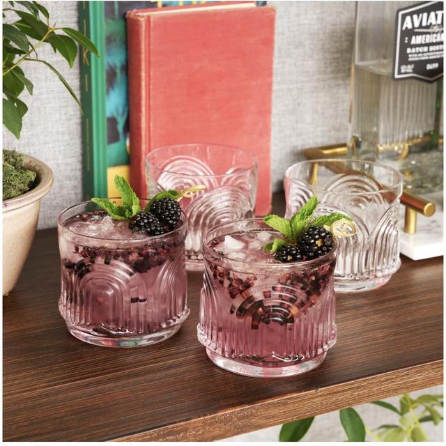 Beau Crystal Lowball Tumblers Set of 4