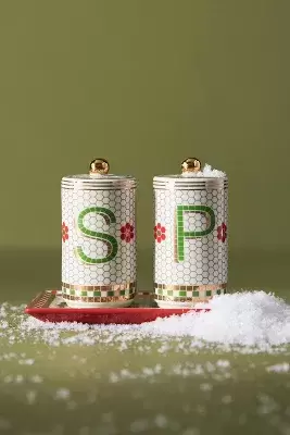 Festive Bistro Tile Salt & Pepper Shakers