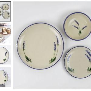 Lavender - 3-Piece Stoneware Place Setting | Coupe Dinnerware Set for 1