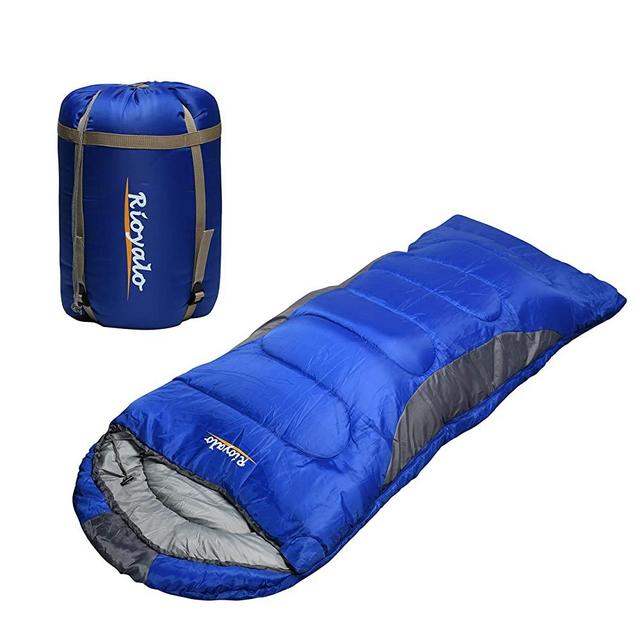 0 Degree Winter Sleeping Bags for Adults Camping (350GSM) - Temp Range (5F–32F) Portable Waterproof Compression Sack- Camping Sleeping Bags for Big and Tall in Env Hoodie: Backpacking Hiking 4 Season