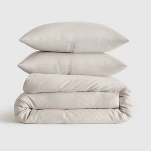European Linen Duvet Cover Set - King/Cal King - SAND w/ sham set
