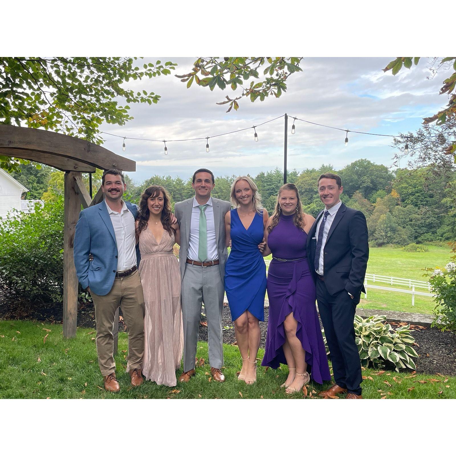 Siblings photo at Jeff and Jordan's wedding in Salem, Mass, Sept 2024.