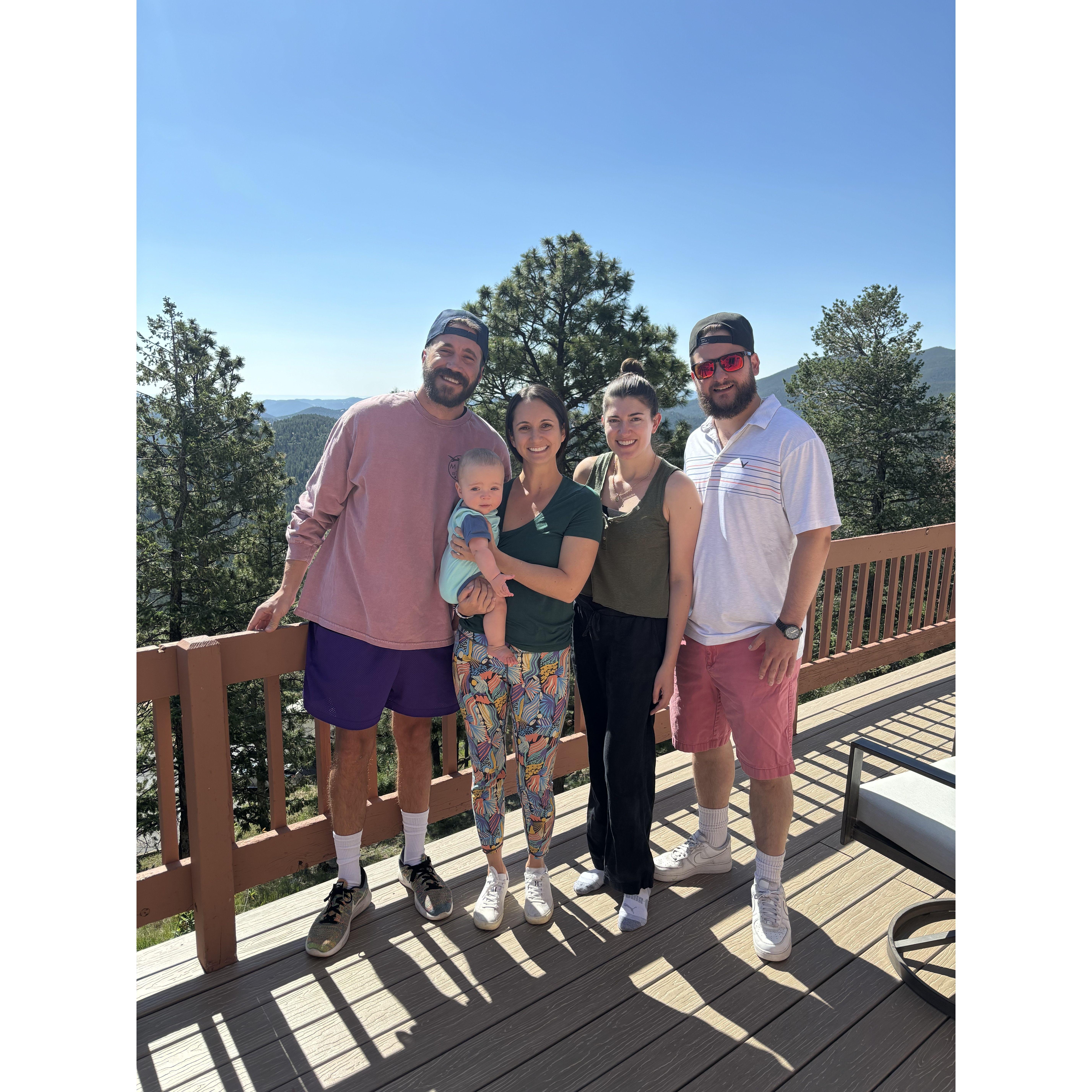 First vacation with baby Joe in Evergreen, Colorado
