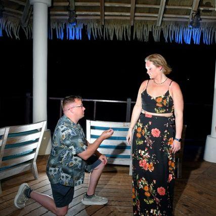 Amanda thought the photographers were just posing them for an odd photo. Yet when they said turn around the last thing she expected was Brian on one knee.