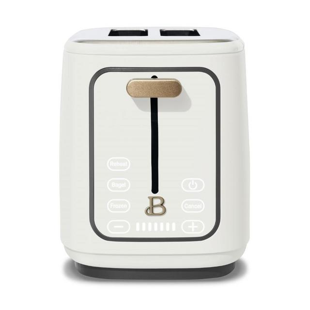 Beautiful 2 Slice Touchscreen Toaster, White Icing by Drew Barrymore