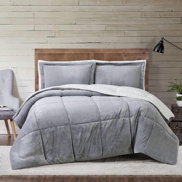 Truly Soft® Cuddle Warmth 3-Piece King Comforter Set in Grey